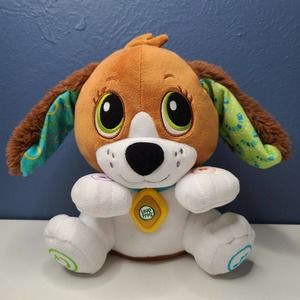 Leap Frog Speak & Learn Puppy Stuffed Plush Animal Educational Fun Play Toy work